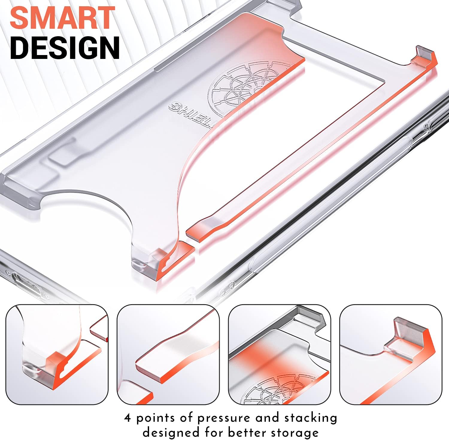 Shields Up for iPhone X Case/iPhone Xs Case with Card Holder Stand, Clear